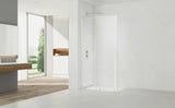 Tuš stijena Walk-In SAT Walk-In Xmotion 110x200 cm s bijelim profilima i prozirnim staklom