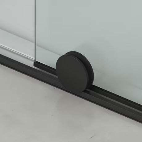 Klizne tuš vrata SAT Xmotion 110 cm u bijeloj boji s prozirnim staklom i bezokvirnom izvedbom.