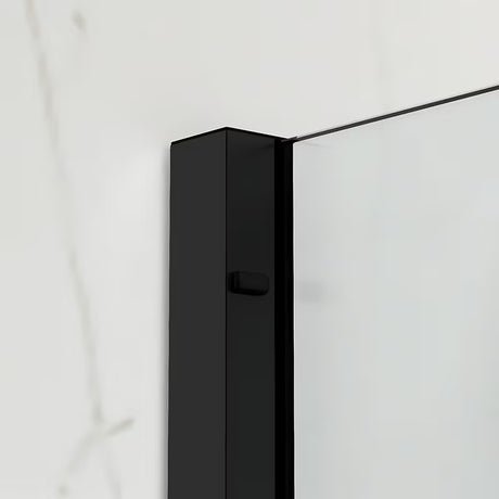 Tuš stijena Walk-In SAT Walk-In Xmotion 110x90 cm u crnoj izvedbi s prozirnim staklom