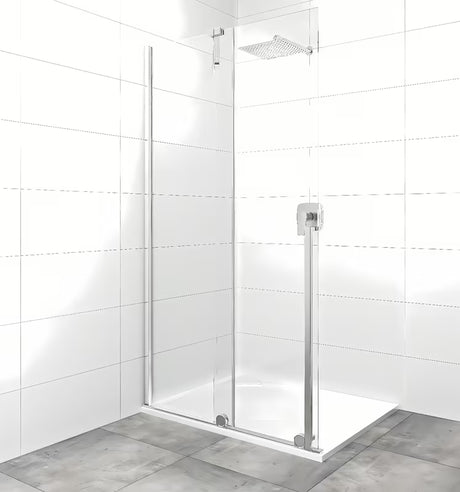 Tuš stijena walk-in SAT Xmotion 120 cm u krom izvedbi s prozirnim staklom i kliznim sustavom