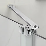 Tuš vrata SAT Xmotion 120 cm za nišu u sjajnom kromu s prozirnim staklom i kliznim otvaranjem.