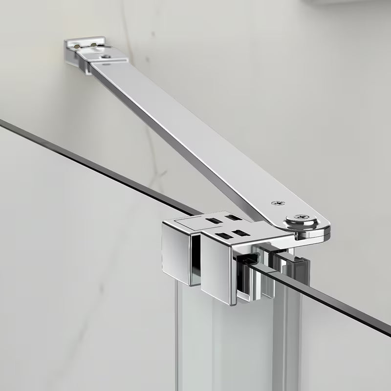 Tuš vrata SAT Xmotion 120 cm za nišu u sjajnom kromu s prozirnim staklom i kliznim otvaranjem.