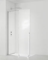 Tuš stijena Walk-In SAT Xmotion 140 cm u krom izvedbi s prozirnim staklom i kliznim otvaranjem
