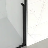 Tuš stijena walk-in SAT Xmotion 140 cm s prozirnim staklom, kliznim sustavom i crnim profilima