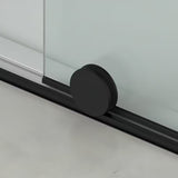 Tuš vrata walk-in SAT Walk-In Xmotion 140 cm u crnoj izvedbi s prozirnim staklom i kliznim sustavom.