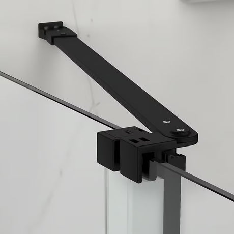 Pravokutna tuš kabina SAT Xmotion 140x80 cm u crnoj izvedbi s prozirnim staklom i kliznim sustavom.