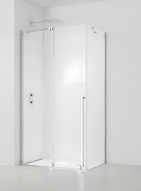 Tuš kabina SAT Xmotion 140x90 cm s prozirnim staklom, kliznim sustavom i krom izvedbom