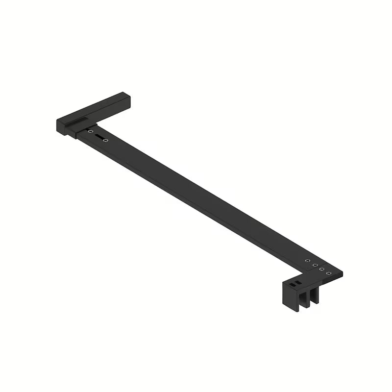 Kvadratna tuš kabina SAT Walk-In Xmotion 120x120 cm u crnoj izvedbi s prozirnim staklom i kliznim vratima.