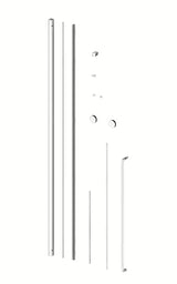 Pravokutna tuš kabina SAT Walk-In Xmotion 90x120 cm u sjajnom kromu s prozirnim staklom i kliznim vratima.