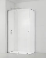 Tuš kabina SAT Walk-In Xmotion 120x90 cm u sjajnom kromu s prozirnim staklom i kliznim vratima
