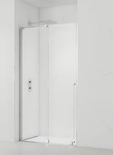 Tuš vrata SAT Walk-In Xmotion za nišu 140 cm u sjajnom kromu s prozirnim staklom i kliznim sustavom