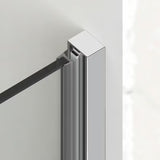 Tuš vrata SAT Walk-In Xmotion za nišu 140 cm u sjajnom kromu s prozirnim staklom i kliznim sustavom