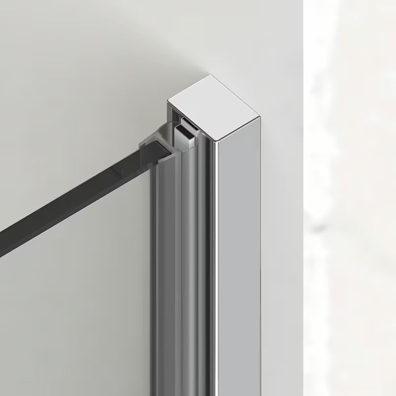 Tuš vrata SAT Walk-In Xmotion za nišu 140 cm u sjajnom kromu s prozirnim staklom i kliznim sustavom