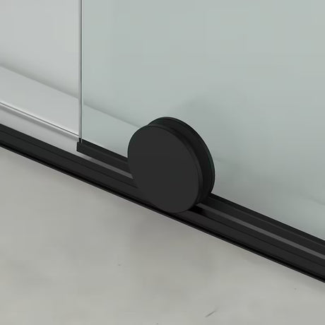 Kvadratna tuš kabina SAT Walk-In Xmotion 90x90 cm u crnoj izvedbi s prozirnim staklom