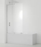 Paravan za Kadu SAT Walk-In Xmotion 150 cm u krom izvedbi s kliznim dijelom i premazom Easy Clean