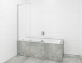 Paravan za Kadu SAT Walk-In Xmotion 150 cm u krom izvedbi s kliznim dijelom i premazom Easy Clean