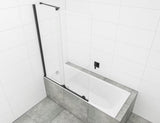 Klizna paravan za kadu SAT Walk-In Xmotion s prozirnim staklom i crnim profilima