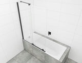 Klizna paravan za kadu SAT Walk-In Xmotion s prozirnim staklom i crnim profilima