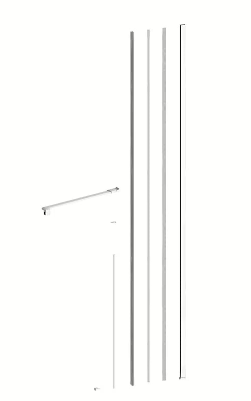 SAT Walk-In Xmotion set pro za montažu bočne stijene pro walk-in u bijeloj izvedbi