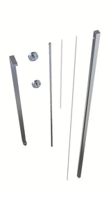 Instalacijski set pro walk-in SAT Walk-In Xmotion u krom izvedbi s profilom, ručkom, vodilicama i kotačićima