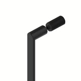 Crna walk-in tuš stijena SAT Walk-In Xmotion 110 cm s prozirnim staklom i kliznim sustavom.