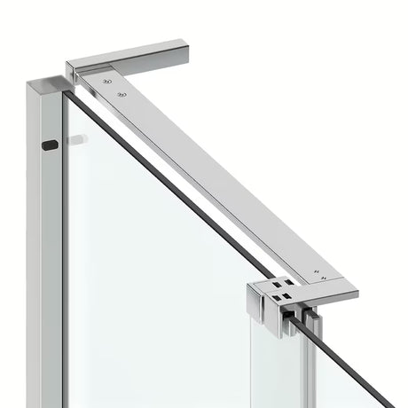 Tuš stijena Walk-In SAT Walk-In Xmotion 110 cm u sjajnom kromu s prozirnim staklom i kliznim sustavom.