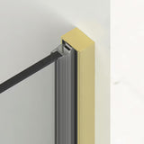 Klizne tuš vrata SAT Xmotion 120 cm za nišu u sjajnoj zlatnoj izvedbi s prozirnim staklom