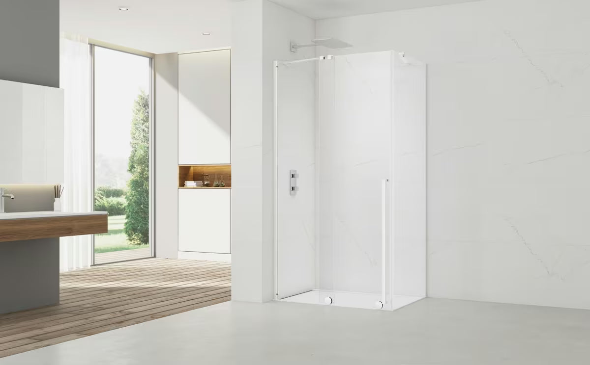 SAT Xmotion pravokutna tuš kabina 140 x 80 cm u bijeloj boji s prozirnim staklom i kliznim sustavom