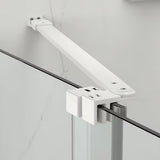 Pravokutna tuš kabina SAT Xmotion 140x90 cm u bijeloj boji s prozirnim staklom i kliznim otvaranjem.