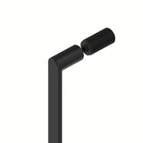 Pravokutna tuš kabina SAT Walk-In Xmotion 120x110 cm u crnoj boji s prozirnim staklom i kliznim vratima.