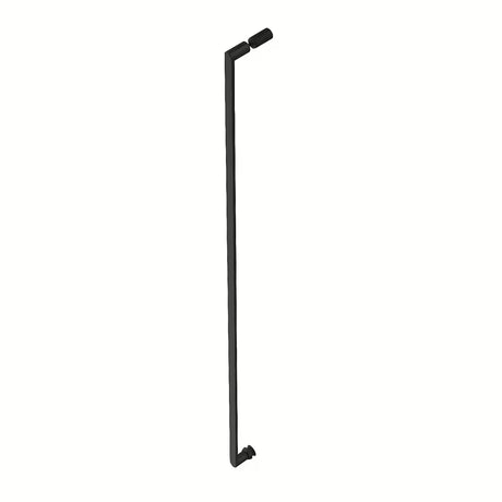 Pravokutna tuš kabina SAT Xmotion 90x110 cm u crnoj izvedbi s prozirnim staklom i kliznim vratima.