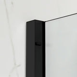 Pravokutna tuš kabina SAT Xmotion 140x80 cm u crnoj izvedbi s prozirnim staklom i kliznim sustavom.