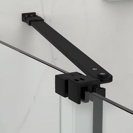 Tuš kabina SAT Xmotion 140x90 cm u crnoj izvedbi s prozirnim staklom i kliznim otvaranjem