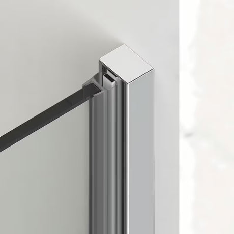 Pravokutna tuš kabina SAT Xmotion 110x80 cm s prozirnim staklom i kromiranim profilima, bez okvira.