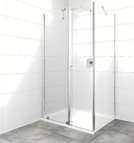 Tuš kabina SAT Xmotion 120x90 cm s prozirnim staklom, kliznom stijenkom i sjajnim kromiranim profilom