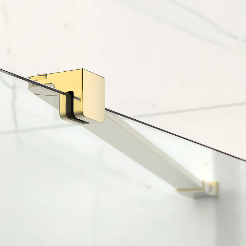 Pravokutna tuš kabina SAT Xmotion 120x80 cm sa sjajnim zlatnim profilima i prozirnim staklom