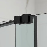 Klizna paravan za kadu SAT Walk-In Xmotion s prozirnim staklom i crnim profilima