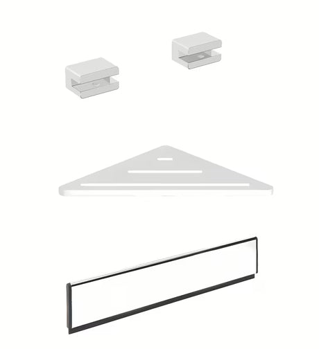 Set kupaonskih dodataka SAT X-Way s kutnom policom, držačima i brisačem za staklo