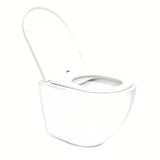 Bijeli viseća WC školjka SAT s Rimless izvedbom bez sustava za ispiranje i sjedalom sa soft Close