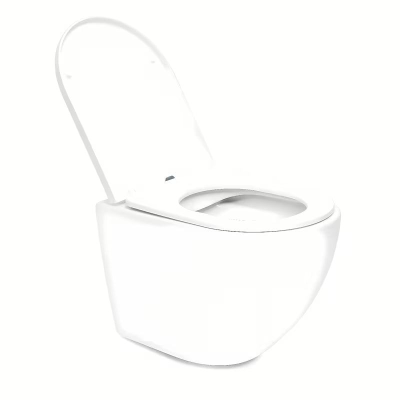 Bijeli viseća WC školjka SAT s Rimless izvedbom bez sustava za ispiranje i sjedalom sa soft Close
