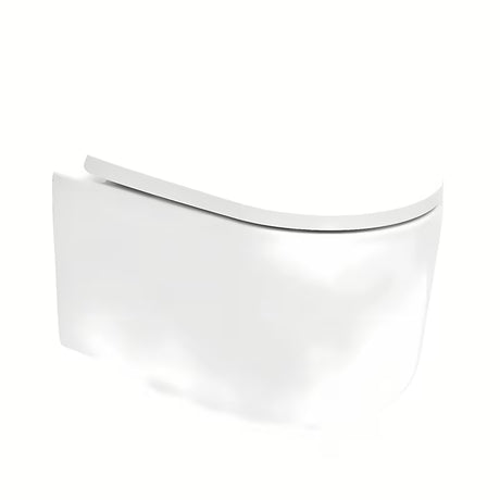 Bijeli viseća WC školjka SAT s Rimless ispiranjem bez ruba i sjedalom soft Close.