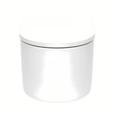 Bijeli viseća WC školjka SAT Tornado s vrtložnim ispiranjem, bezrubnom izvedbom i sjedalom soft Close.