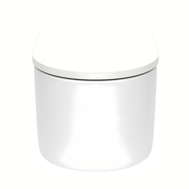 Bijeli viseća WC školjka SAT Tornado s vrtložnim ispiranjem, bezrubnom izvedbom i sjedalom soft Close.