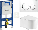 Viseći WC set SAT Tornado s vrtložnim ispiranjem i modulom Geberit Duofix s tipkom za ispiranje Sigma