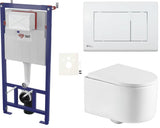 Viseći WC set SAT Tornado u bijeloj boji pro za ugradnju u predzidnu konstrukciju