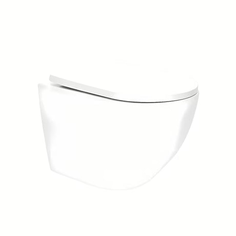 Viseći WC set SAT Fusion s vrtložnim ispiranjem i tipkom za ispiranje u boji gun metal mat.