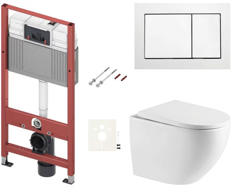 Viseći WC set SAT s podžbuknim modulom TECE i sjedalom sa soft Close u modernoj izvedbi.