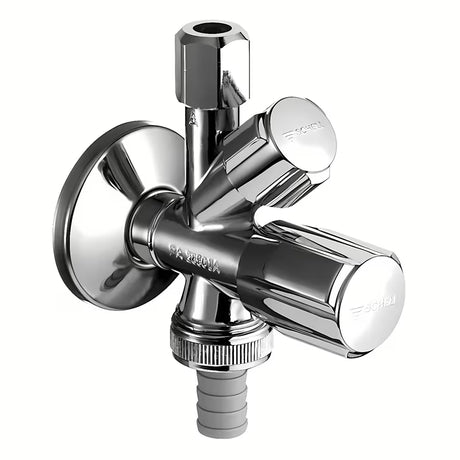 Kombinirani kutni ventil Schell Comfort ventil u krom izvedbi s ručkom Comfort.