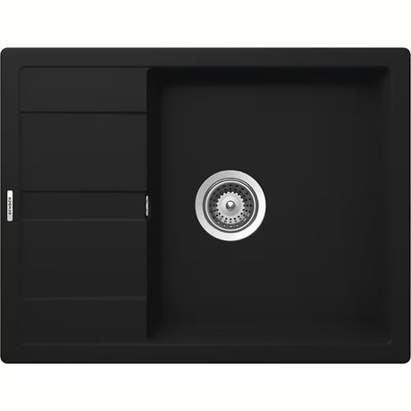 Granitni sudoper  Schock Manhattan D100 s ocjeđivačem u boji onyx pro ugradnja na radnu ploču.