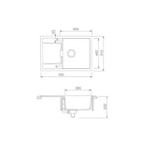 Granitni sudoper  Schock Mono D100 s ocjeđivačem u boji magma pro ugradnja na radnu ploču